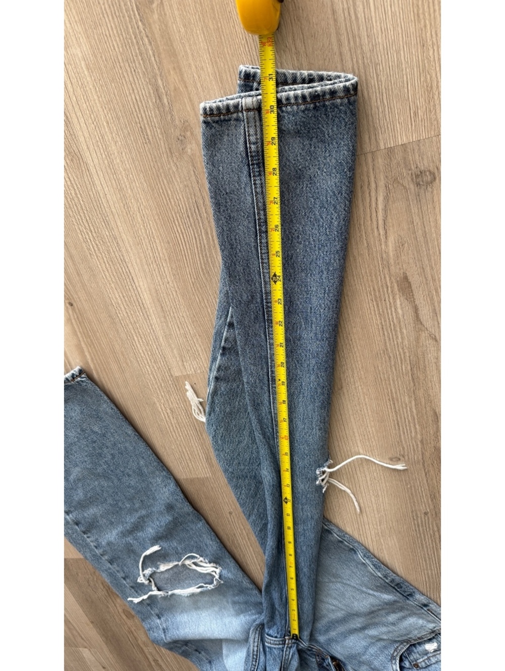 Levi’s Superlow Jeans Size 27 Distressed Low Rise Baggy Straight Y2K Denim rare - Picture 7 of 9